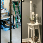coat rack upcycle candleholder before after