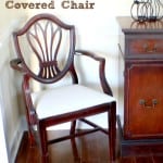 after drop cloth covered chair