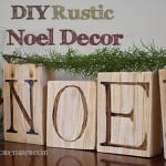 rustic noel wood block decor