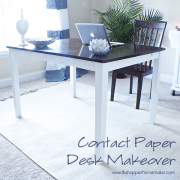 desk makeover contact paper