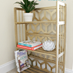 ilded geometric bookcase side