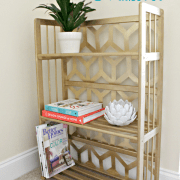 ilded geometric bookcase side