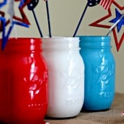 patriotic mason jar centerpiece